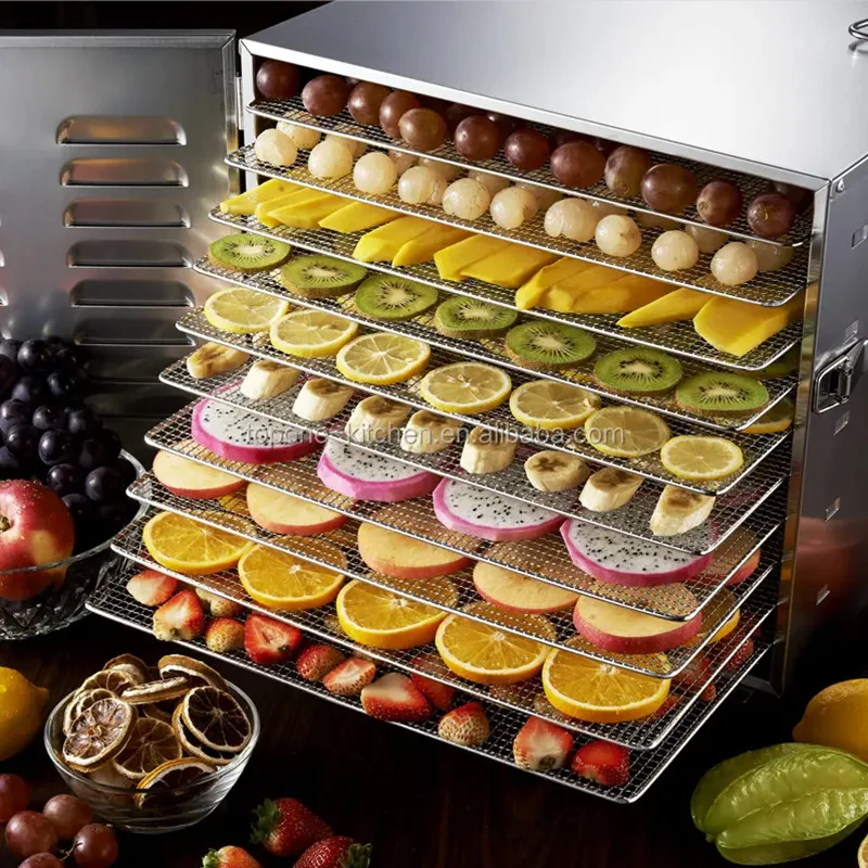 220V Food Dehydrator 10 Trays Dried Fruit Vegetable Herb Meat Drying Machine Electric Yogurt Maker Pet Snacks Air Dryer Oven