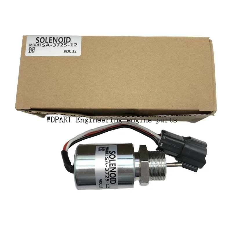 

30A87-10044 PJ7415748 30A87-20402 SA-3725-12 Stop Solenoid 12V For Mitsubishi S3L S4L Volvo EC13 EC15 EC15B EC20 EC20B EC25 EC30