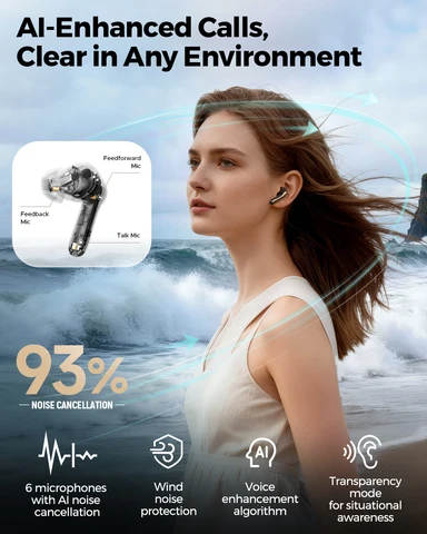 SOUNDPEATS Air5 Pro+ беспроводные наушники с шумоподавлением