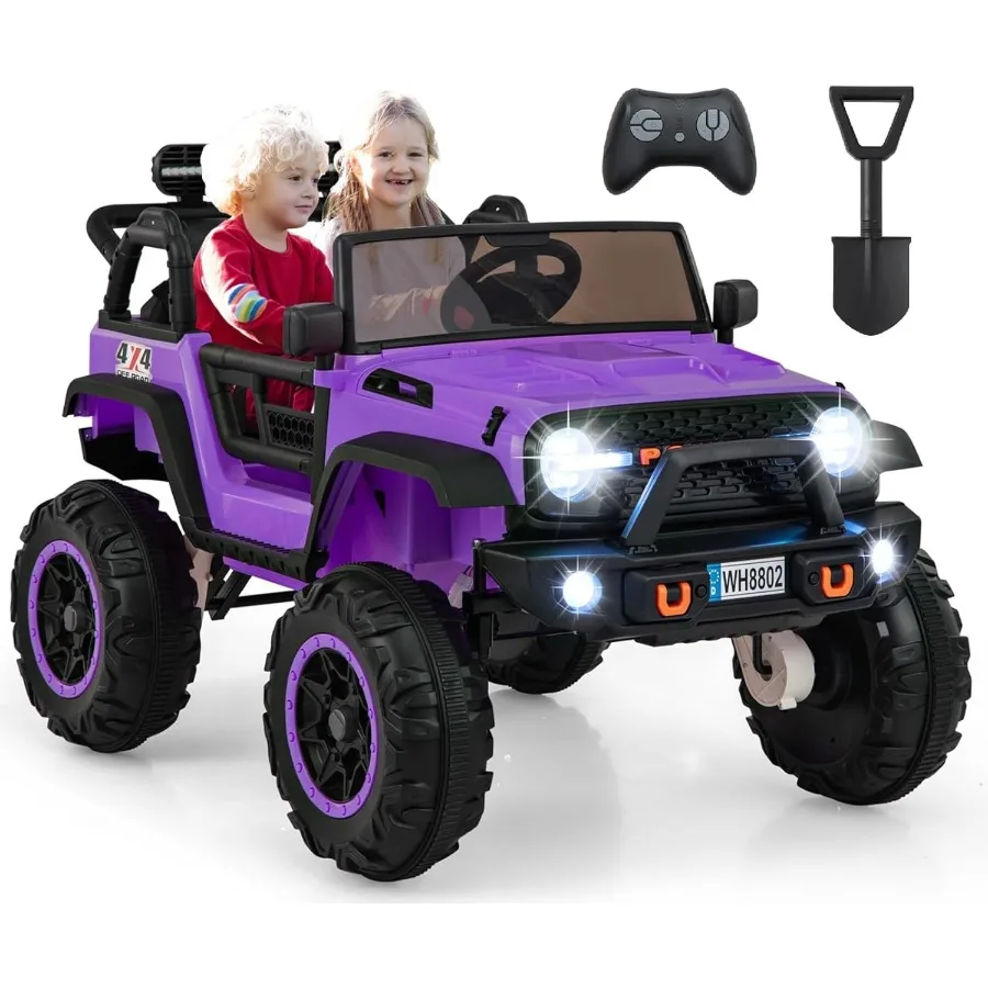 24V 전동차 2WD/4WD 전환 가능 2인승 전기차 지프 트럭 20인치 와이드 시트 4X550W 파워 휠 리모컨 포함