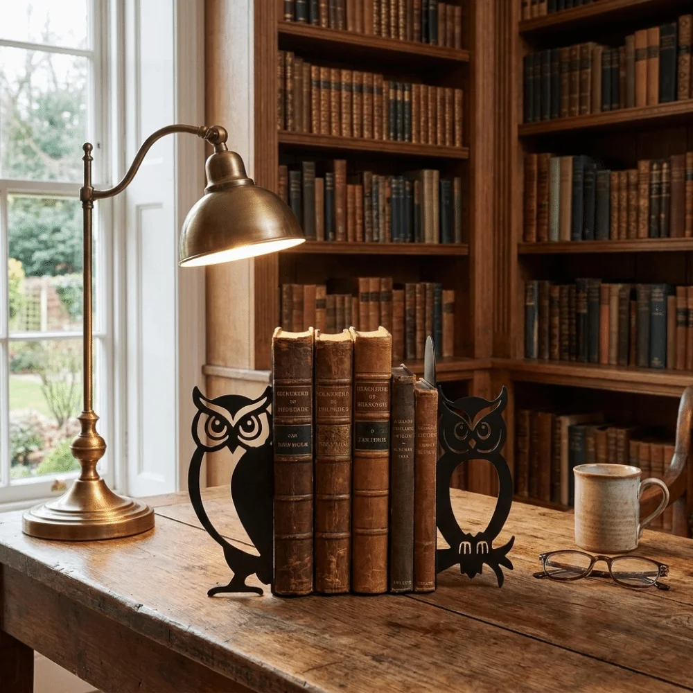 Reading Enthusiast Decorative Cat Bookend Stable Cute Book Stopper Versatile Exquisite Creative Book Organizer Bookshelf