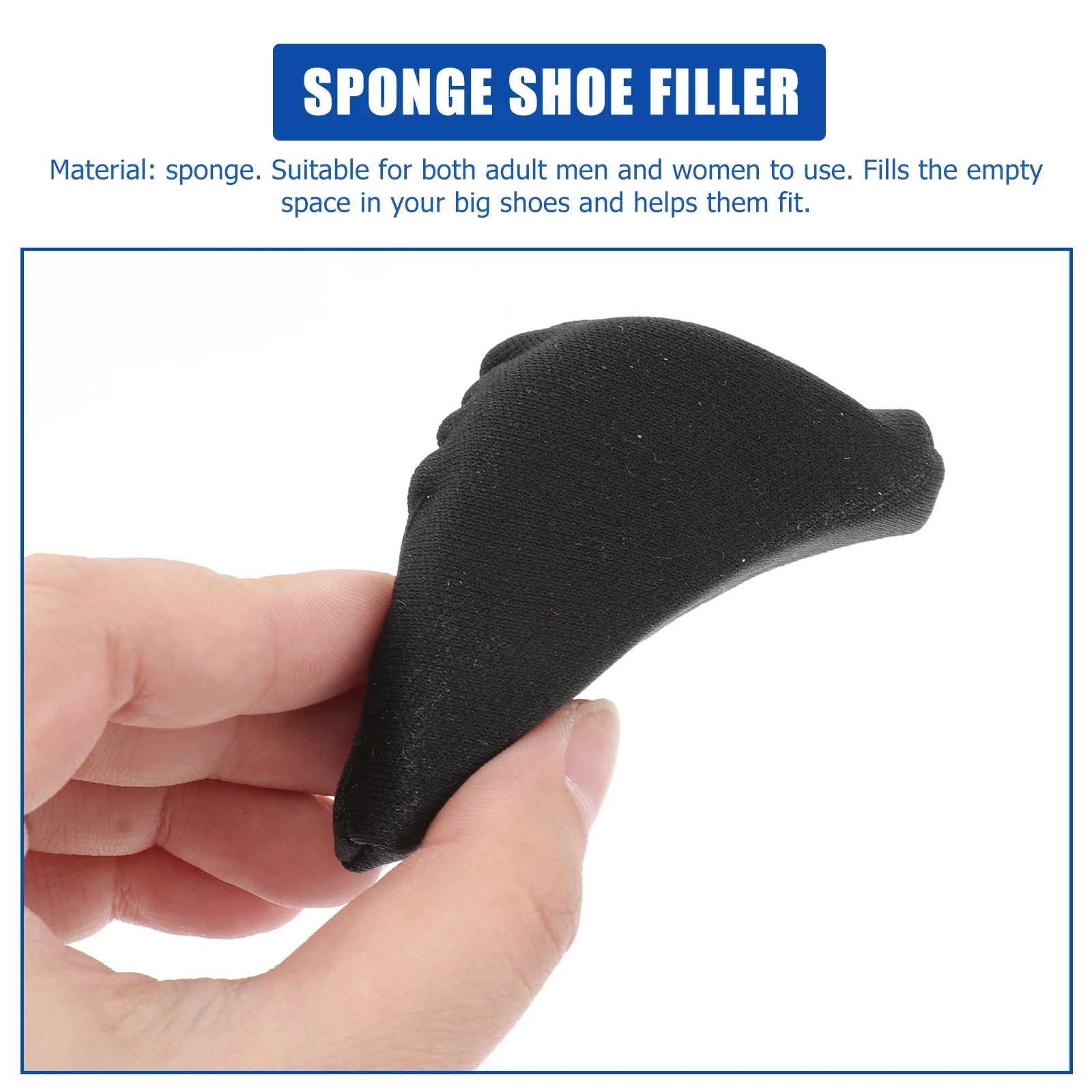 منصات الأحذية المضادة للانزلاق للأحذية الكبيرة تناسب للجنسين الإسفنج إدراج يقلل من زلق الكعب قابل للغسل دعم القدم النعال للكعب #2