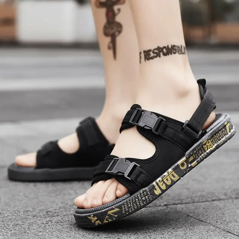 Sandali da uomo in PVC, modello slip-on, piatti da spiaggia, stile Y2k_voghion.com