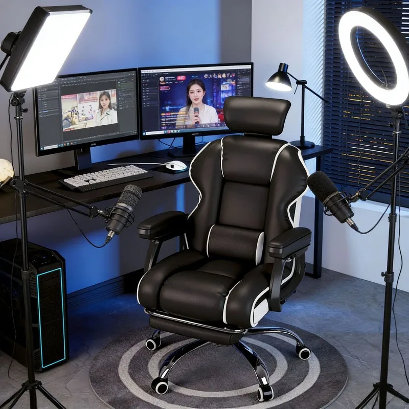 Ergonomic Gaming Chair Comfort Sedentary Long Hours Desk Office Chair Adjustable Height for Streaming and Home Use Study Chair