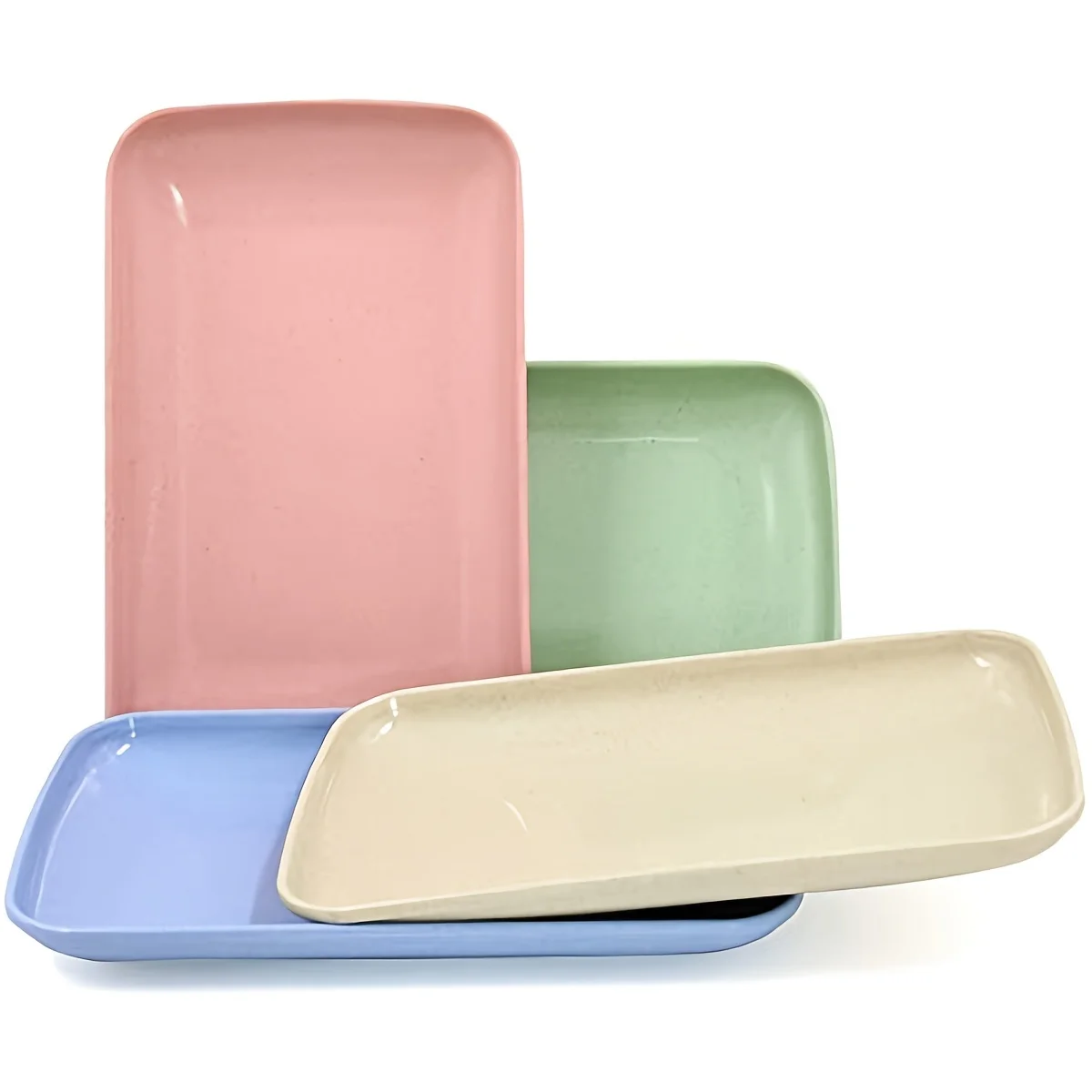 

1PCS Long Lasting Great Rectangle Spit Bone Dish Fruit Small SnackPlate Plastic Serving Plate Food Grade for Restaurant