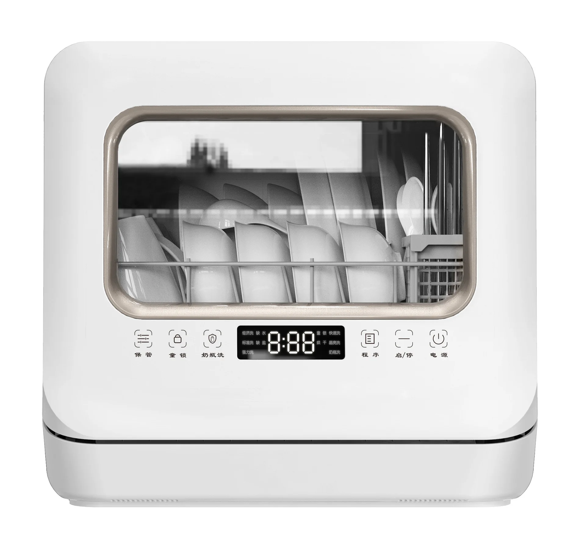 new design desktop free installation portable dishwasher