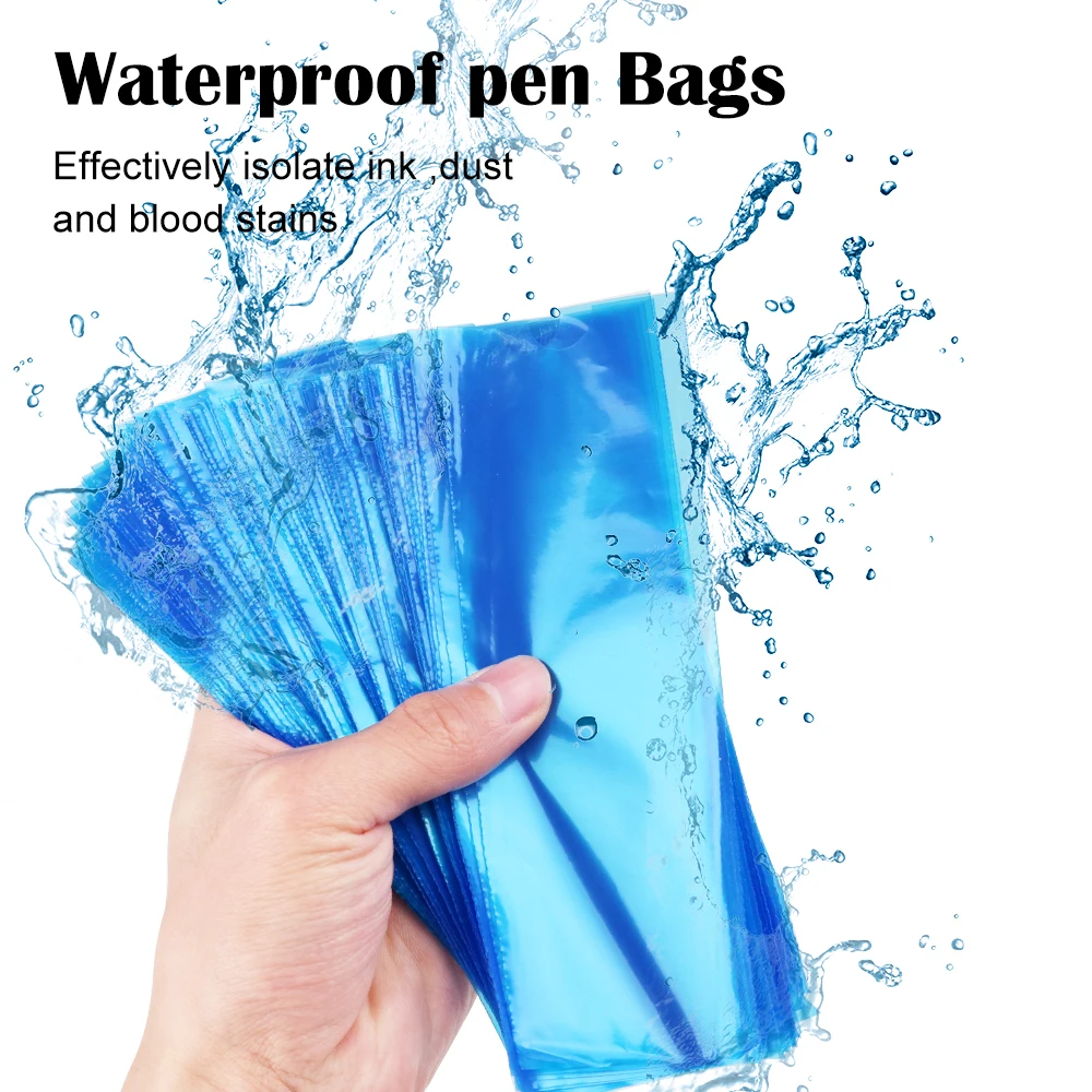 200 قطعة آلة الوشم القابل للتصرف أكياس واقية الغبار برهان مكافحة القذرة كم لأقلام الوشم ملحق أساسي للفنانين