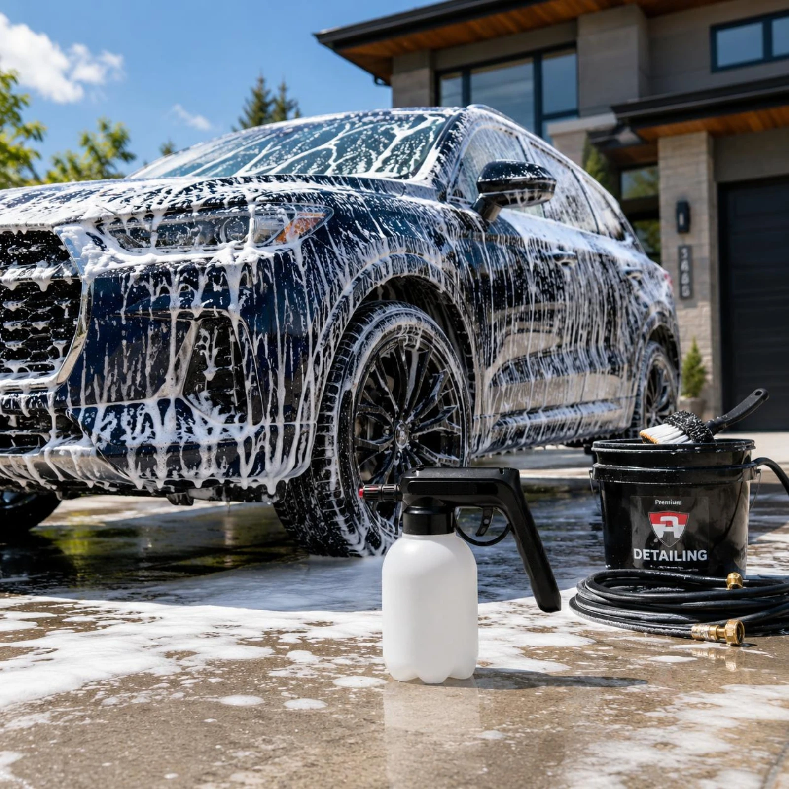 Electric Foam Spray Bottle 1500 Ml Rechargeable Foam Sprayer Car Wash Spray Bottle Portable Cleaning Tool Easy Grip