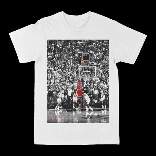 Michael Jordan Signature Moment Trend Graphic Printing Summer Luxury Brand Cotton Men's and Women's T-Shirts Short Sleeves