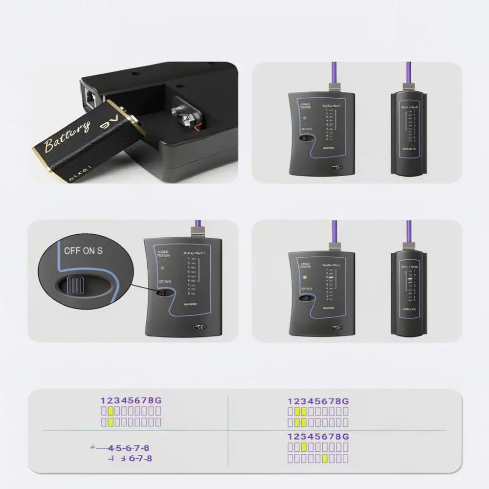 Ethernet RJ45 Crimper Kit Professional Handheld Pliers Network Cable Connector Installation Steel Blade Maintenance