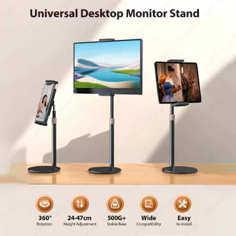 Cdisplay Portable Monitor Stand Adjustable Height Desktop Monitor Bracket for 4.7-17.3 inch Phone Tablet Monitor Support Holder - Image 3