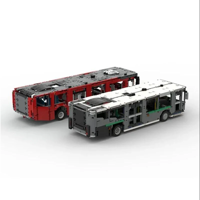 Bloques de construcción autoblocantes para niños, juguete de ladrillos para armar autobús de MOC-73616, ideal para regalo de cumpleaños y Navidad, 2128 piezas