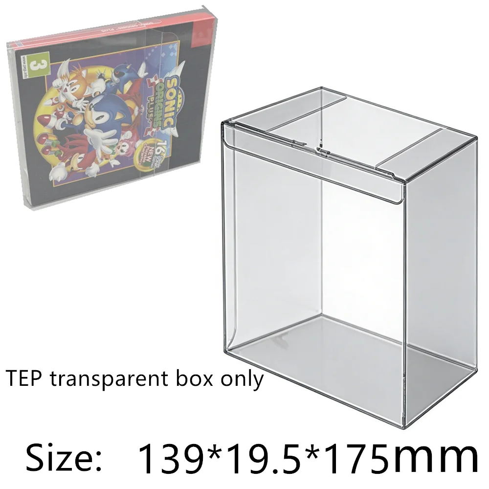 Transparent Box Protector For SEGA Sonic Origins Plus Collect Boxes PET Storage Game Shell Clear Display Case