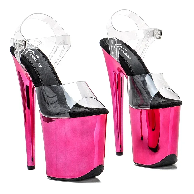 Leecabe   PVC Uppre New  color high heel sandals 20cm /8inch sexy model show shoes and pole dancing shoes