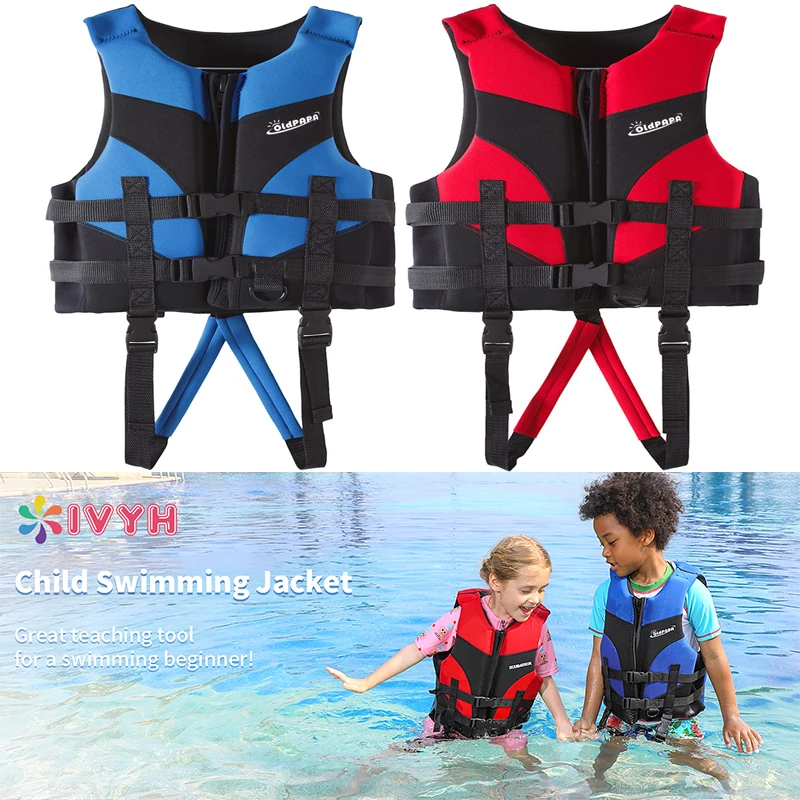 Swim Vest for Kids Children Swimming Jackets with Crotch Strap Summer Water Sport Assistance Float Jacket Swimwear for Boy Girl