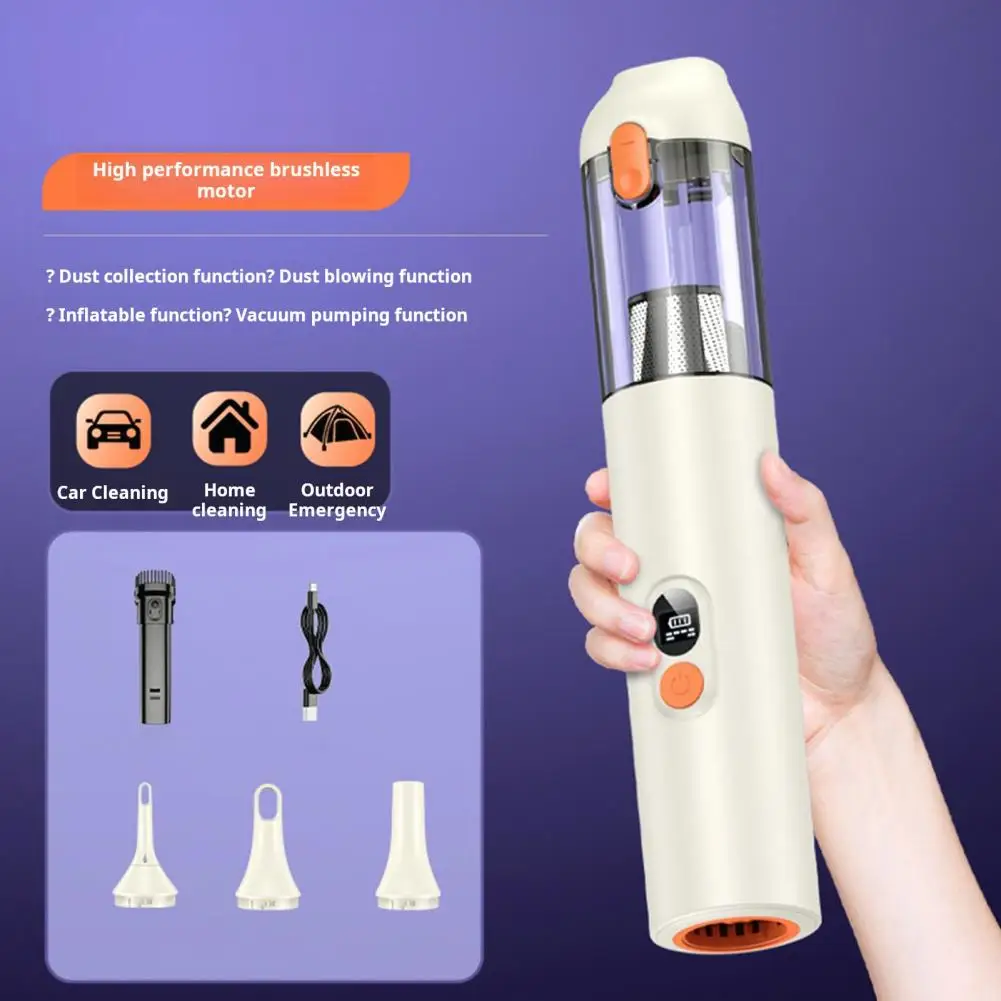 Quiet Operation Car Vacuum Powerful 14000pa Suction Car Vacuum Cleaner with Low Noise Motor Cordless Portable Dust for Cars