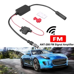 Practical FM Signal Amplifier Anti-interference Car Antenna Radio 12V Universal FM Booster Amp Automobile Parts
