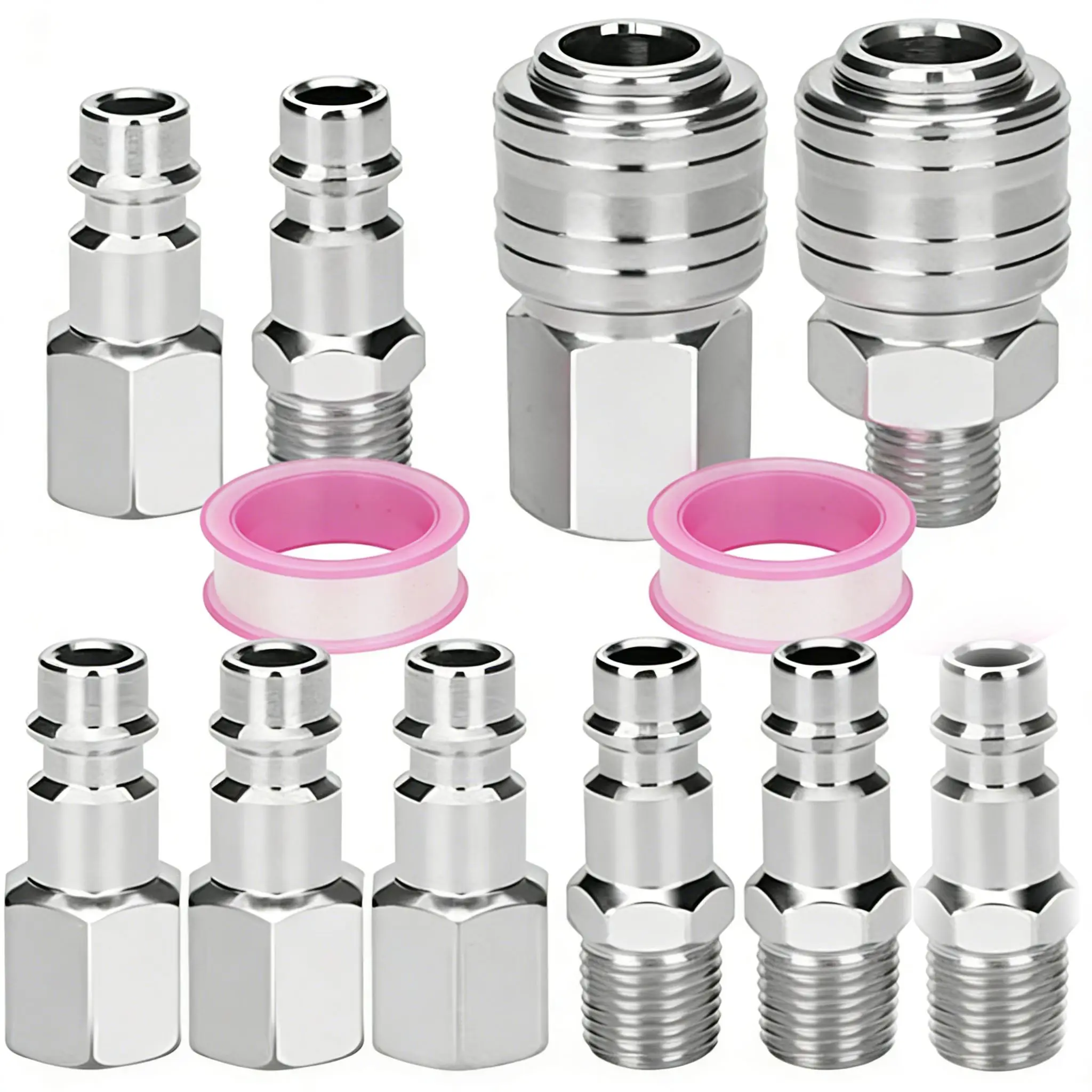 12pcs Euro Air Compressor Fitting Kit - 1/4