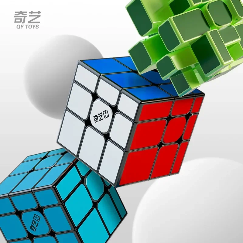 2024 Qiyi Cast Coated 3x3 Cubo Magico Puzzle Colored Porcelain Mirror 3x3  Magnetic Magic Speed Cube  Professional Fidget Toys