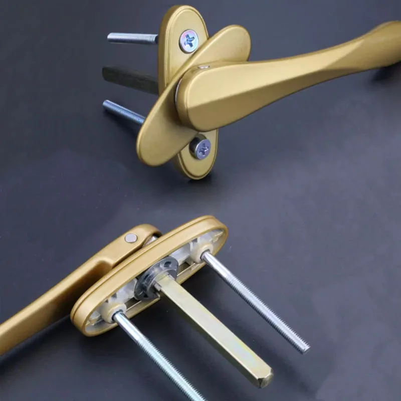 Thin Style Plastic Steel Window Knob Lock Sliding Aluminium Alloy Door Handle Bolt Pull Hardware Part
