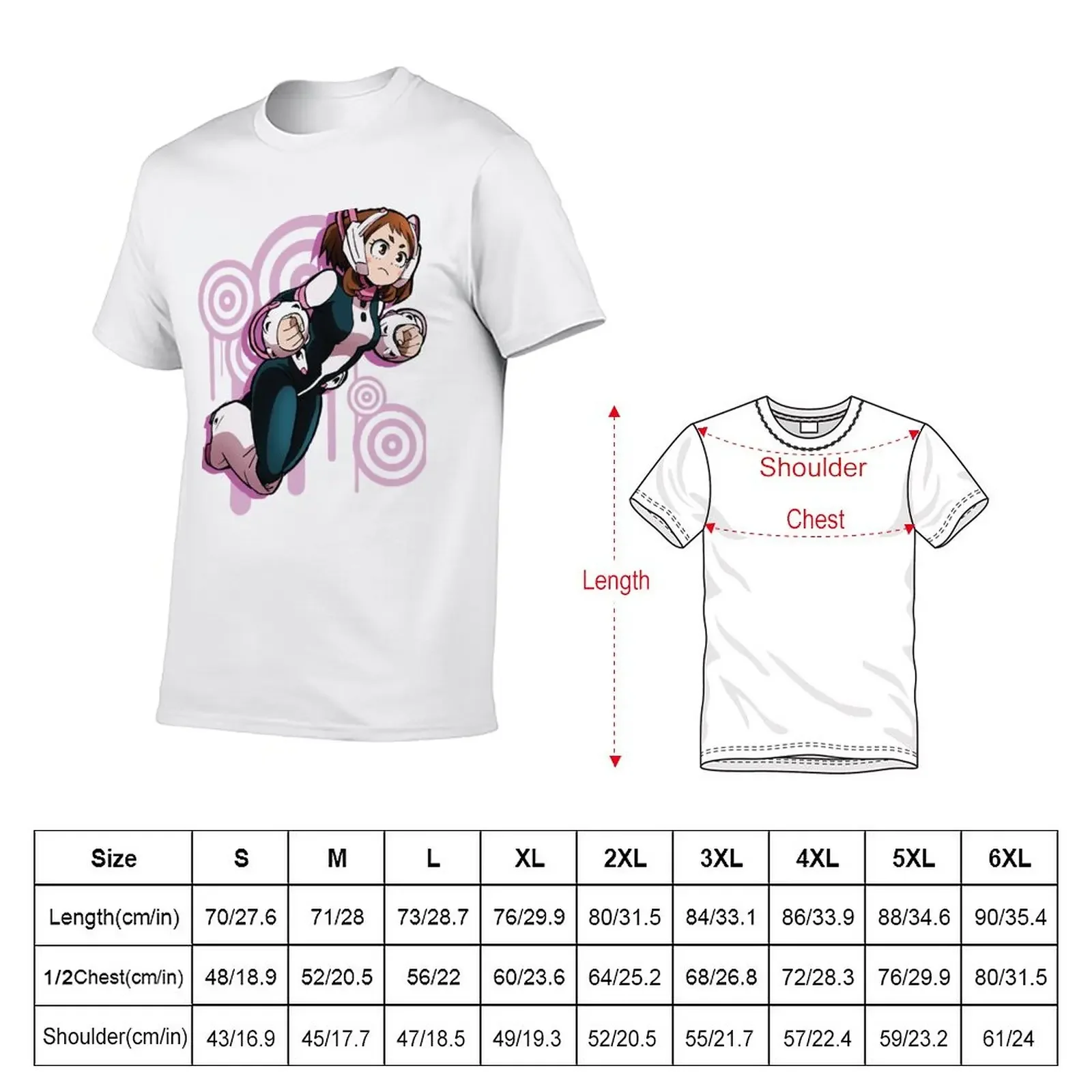 New BNHA Uraraka Ochaco T-Shirt custom shirt kawaii clothes aesthetic clothes animal prinfor boys mens clothing