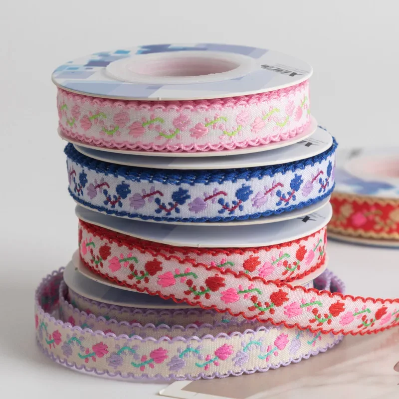 

New Popular 1.2cm Jacquard Webbing New Style Bandages Diy Hair Accessories Hot-selling Clothing Accessories Gift Bags Ribbons
