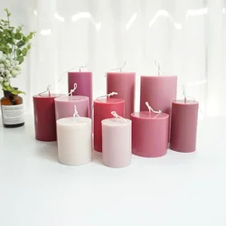 DIY Large Size Cylindrical Candle Mold 3D Flat Head Column Candle Making Mould Acrylic PC Plastic Molds Jar Home Decoration