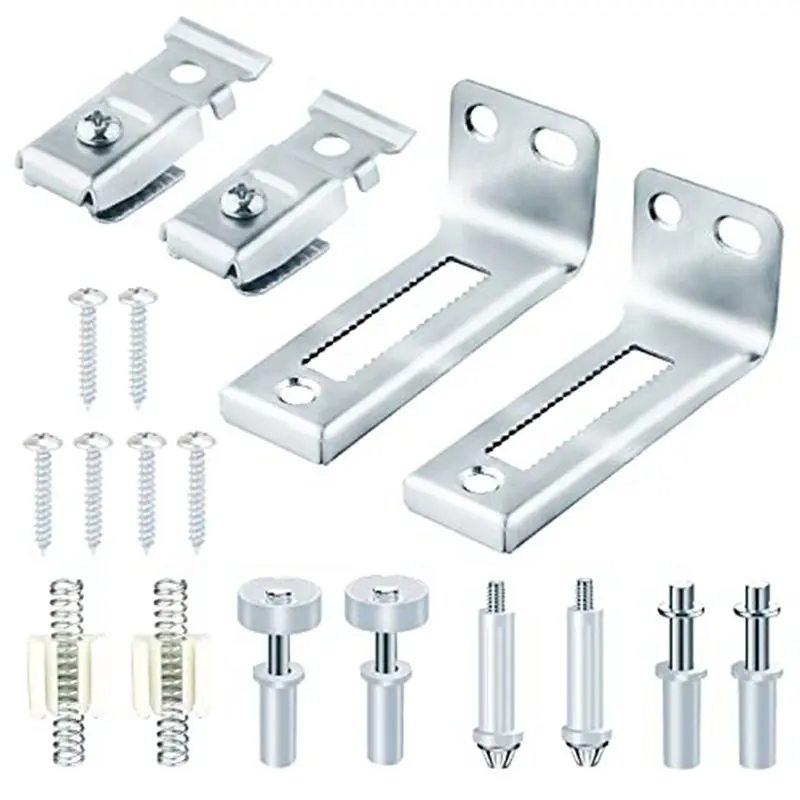 ABJN-4X Bi-Fold Door Hardware Repair Kit, Closet Door Hardware For 3/8 Inch Thick Doors,With Top And Bottom Pivots