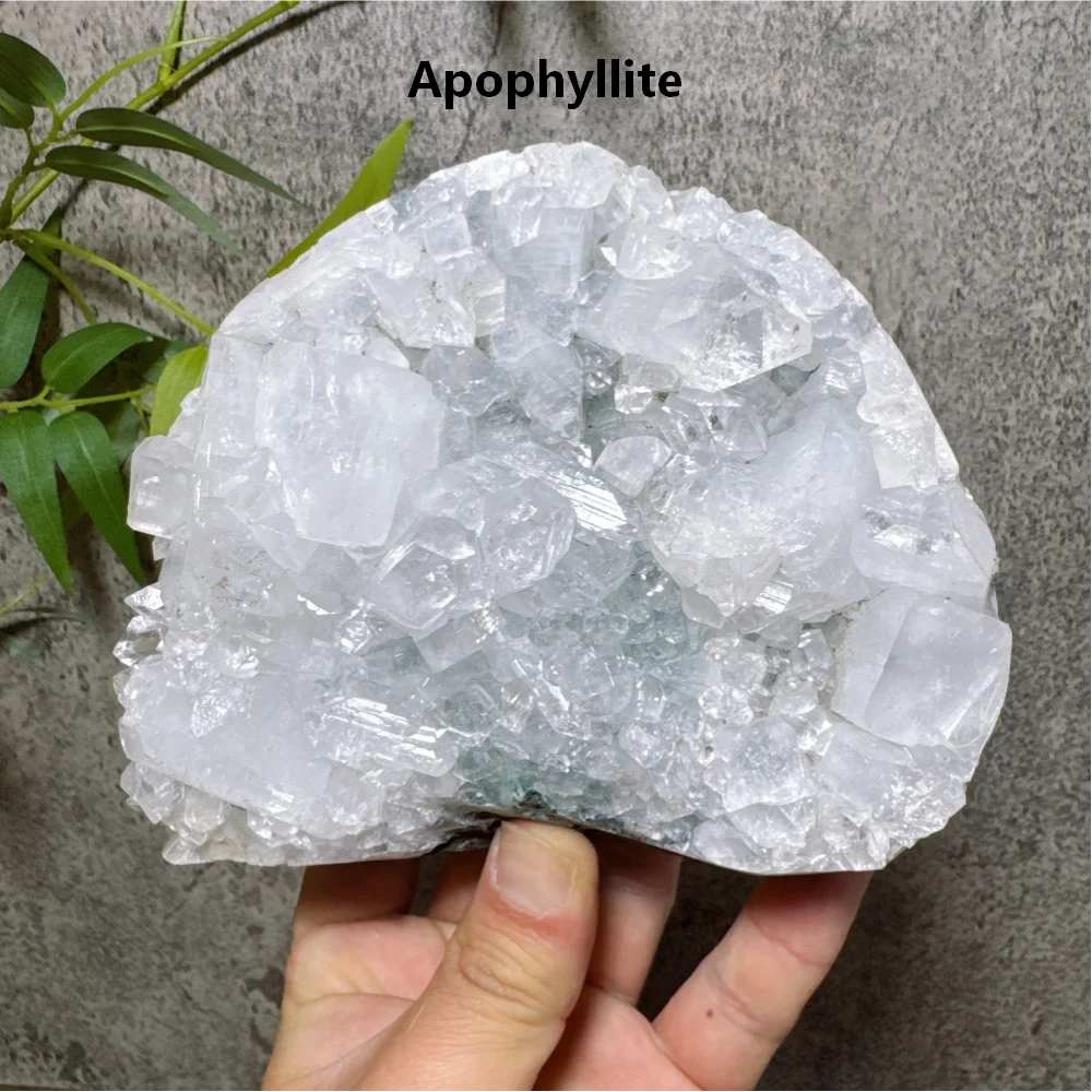 100г-1300г Натуральный апофиллитовый кристаллический кластер в стиле Glam, образец горного хрусталя, необработанный камень, для аквариума, домашнего декора, целебный