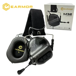 EARMOR M32 MOD4 Tactical Headset Hunting & Shooting Earmuffs with Microphone, Sound Amplification