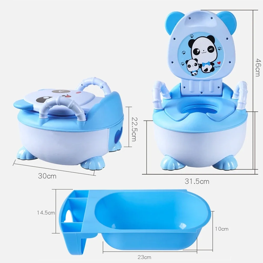 Panda Baby Potty Boys and Girls Potty Training Seat Children\'s Pot  Urinal Infant Cute Toilet Seat WC -Free Cleaning Brush