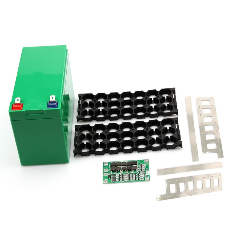 12V Lithium Battery Storage Box ABS 3S 40A BMS 18650 Battery Case Nickel Strip Battery Assembly Kit