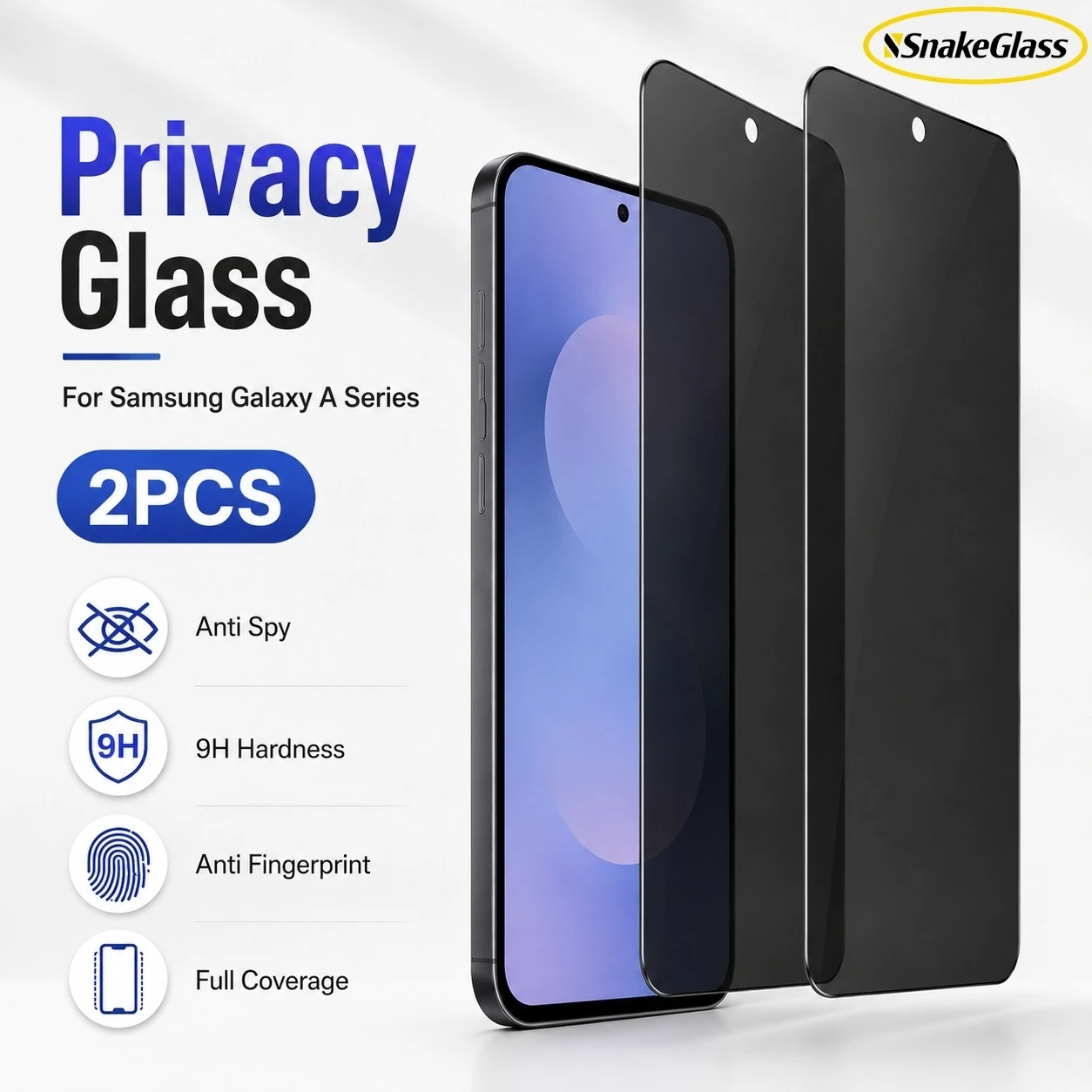 2PCS Privacy Tempered Glass For Samsung Galaxy A56 A55 A54 A72 A52s A04 A51 A50 A36 A35 A34 A33 A32 A12 Screen Film Anti Spy 9H