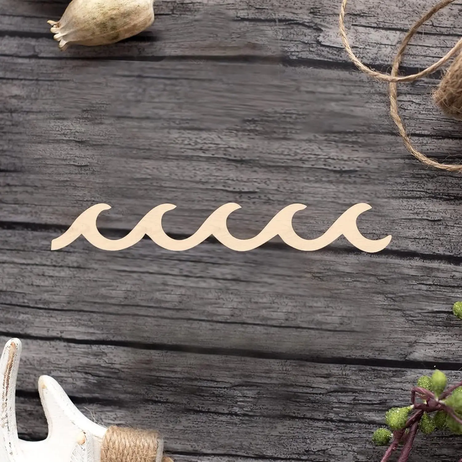 20 piezas de ondas de madera, recortes de ondas cortadas con láser para proyectos artesanales, listones de pared ondulados, moldura de pared de madera para decoración del hogar,