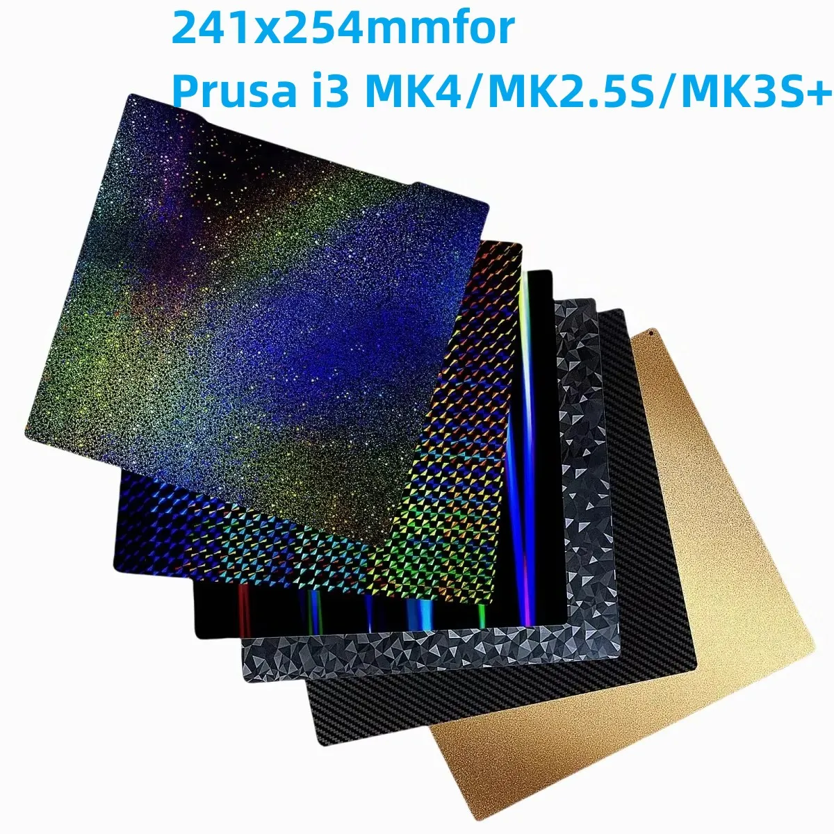 

241x254mm For Prusa MK4 MK3S PEI PEO Sheet Double Sided Smooth Spring Steel Sheet Pei 3D Printer Build Plate For Prusa i3 MK2.5S