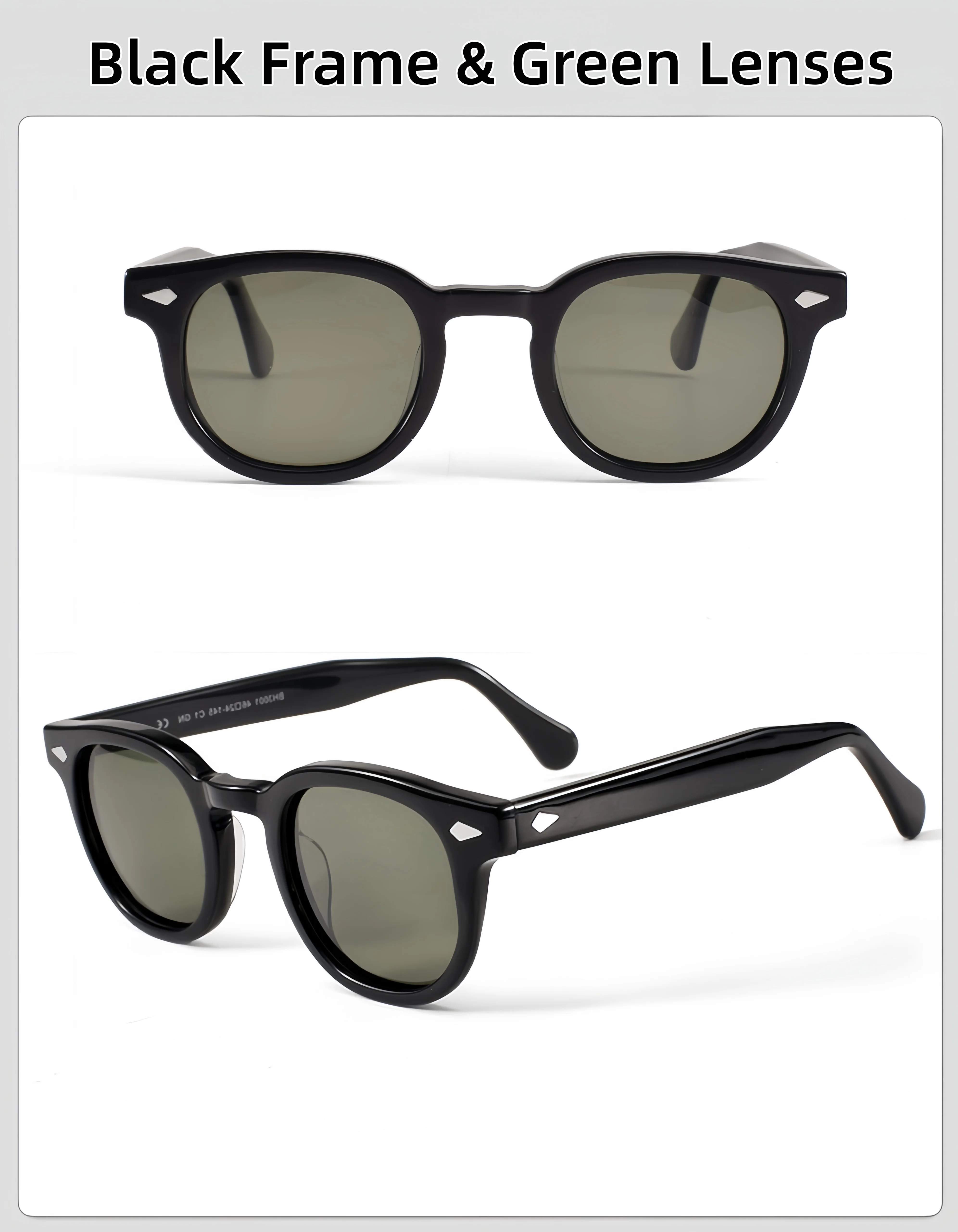 LEMTOSH Style Premium Moscot Design Klassische Retro-Sonnenbrille aus quadratischem Acetat, polarisiert, UV-Schutz für den Außenbereich, für Damen und Herren – Detail 9