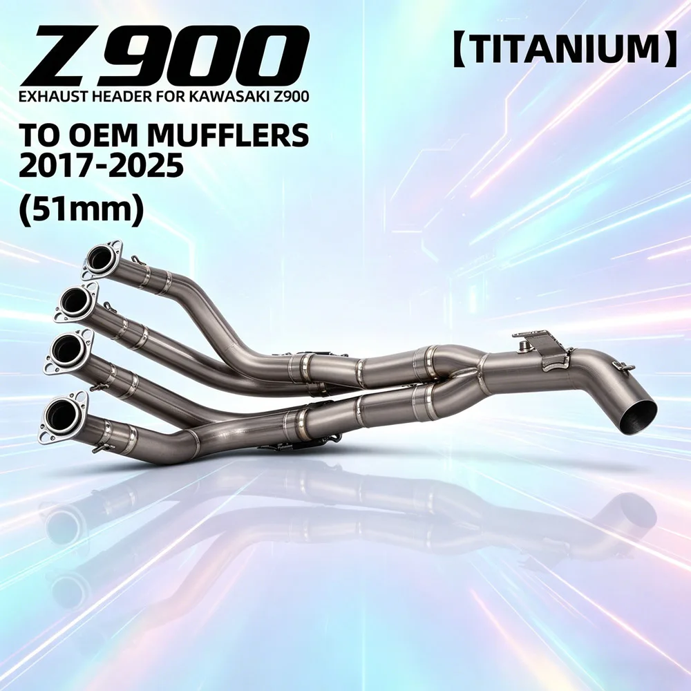 

Motorcycle Exhaust Kit Streetbike Escape Manifold Front Pipe Compatible Original Muffler For Kawasaki Z900 2017-2019 2025 2026