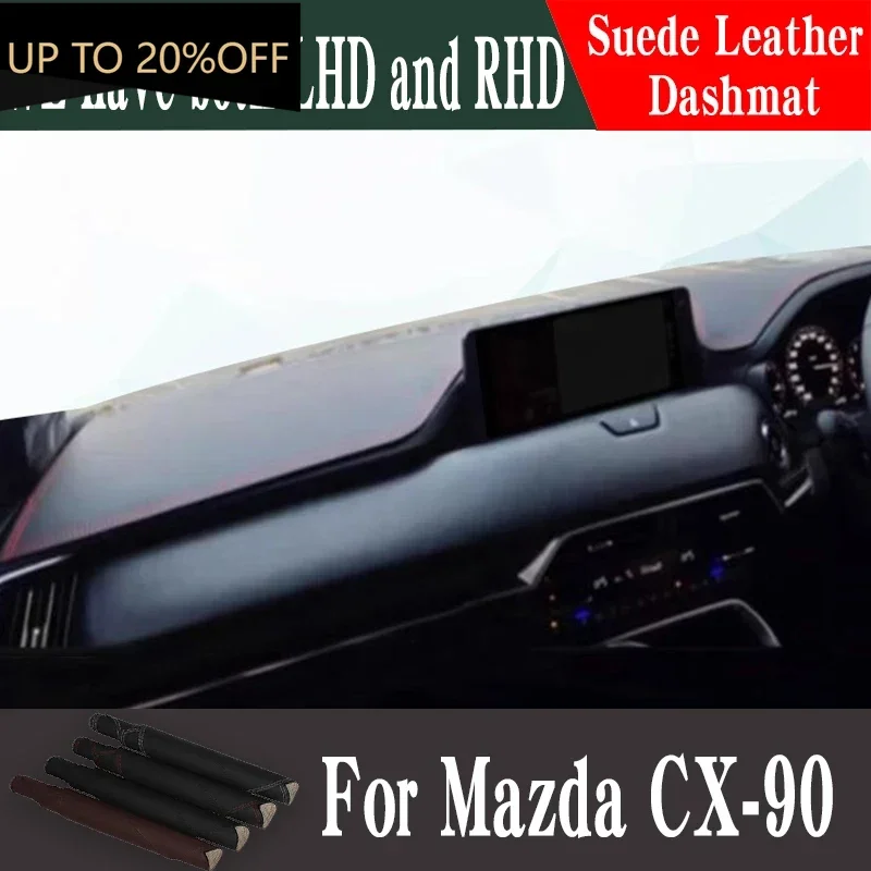

Для 2024-2027 Mazda CX-90 CX90 автомобильные аксессуары кожаный коврик для приборной панели коврик для приборной панели защитный ковер