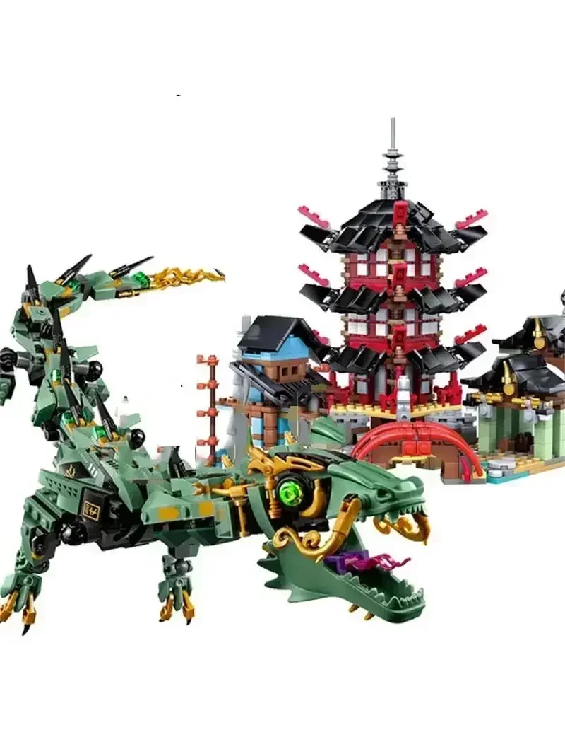 MOC Airjitzu and Dragon 빌딩 블록, 70612 닌자 블록 장난감, 벽돌, 어린이 교육 완구 