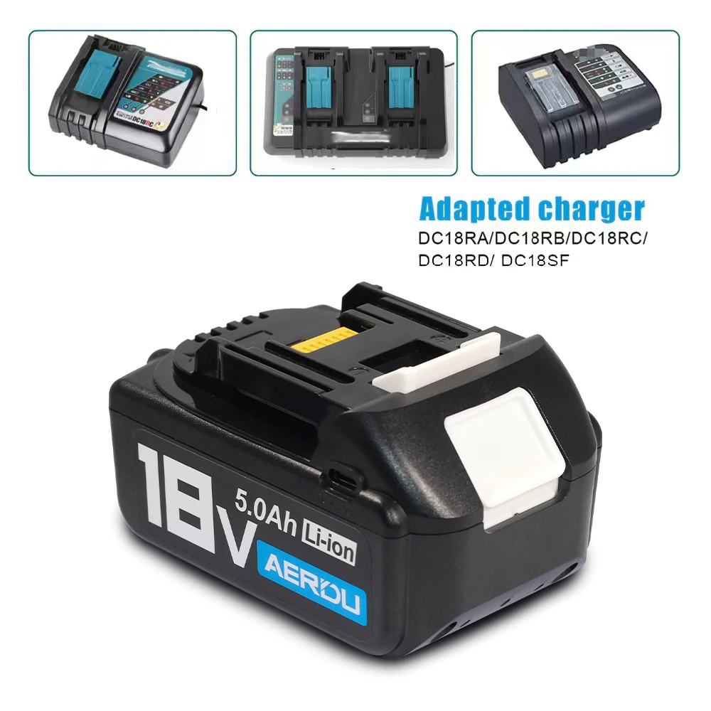 5.0Ah Replacement Battery for Makita 18V LXT, Compatible with BL1850 BL1850B BL1840 BL1840B BL1860 BL1860B, Li-Ion Battery with USB-C PD65W - view 5