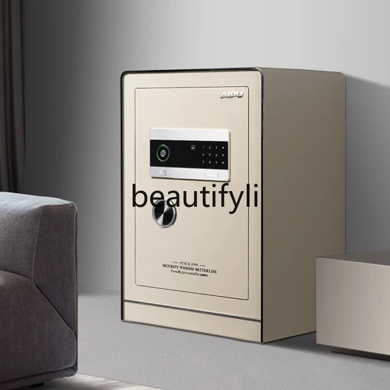 

New Household Small Smart Fingerprint Password Lock Box Large Anti-theft Bedside Cabinet Integrated Wardrobe Embedded Full Steel