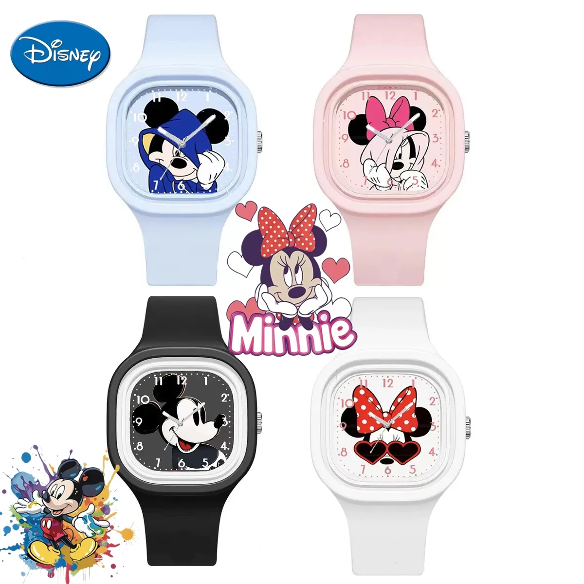Mickey children's cartoon watch fashion watch for boys and girls, Minnie fashion watch suitable for students and children's holi - view 2