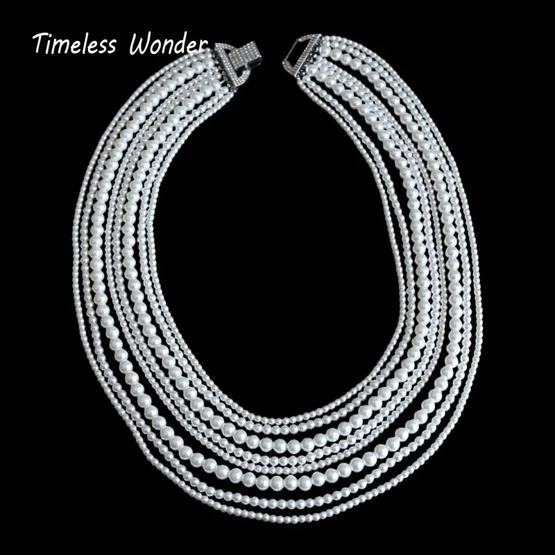 

Timeless Wonder Fancy Zircon Glass Beaded Pave Necklace Women Designer Jewelry Rare Top Trendy Classy Gift 2614