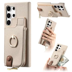 Leather Phone Case for Samsung Galaxy S23 FE S25 S24 Plus S22 S21 Ultra A15 A25 A35 A55 A05 A06 A16 A36 Wallet Card Slot Cover