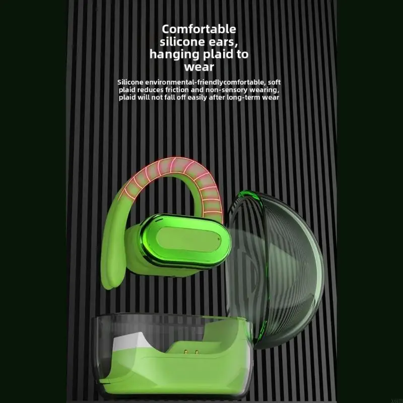 X6HB EARHOOK اللاسلكي سماعات الأذن AI مترجم مكالمة مزدوجة تصميم خطاف الأذن