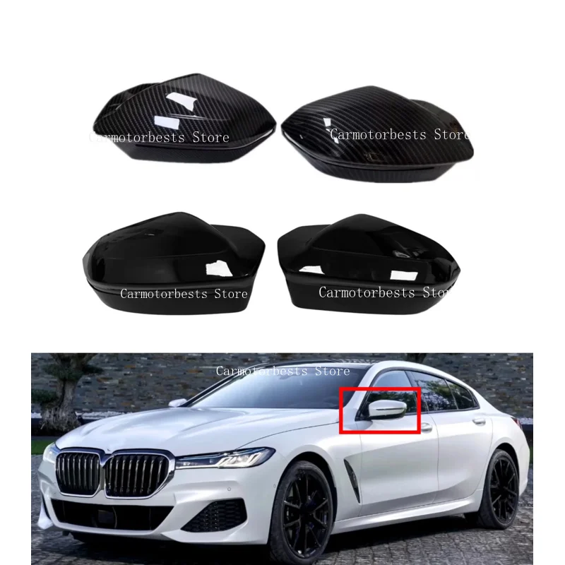 Car Rearview Side Mirror Cover Fit For BMW 5 7 I5 I7 Series G60 G61 G68 G70 M5 G90 Left Hand Drive 2023-up Wing Cap Sticker