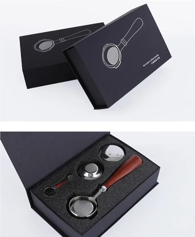 Hot selling item 58mm Food grade Stainless steel  coffee espresso bottomless coffee portafilter gift set