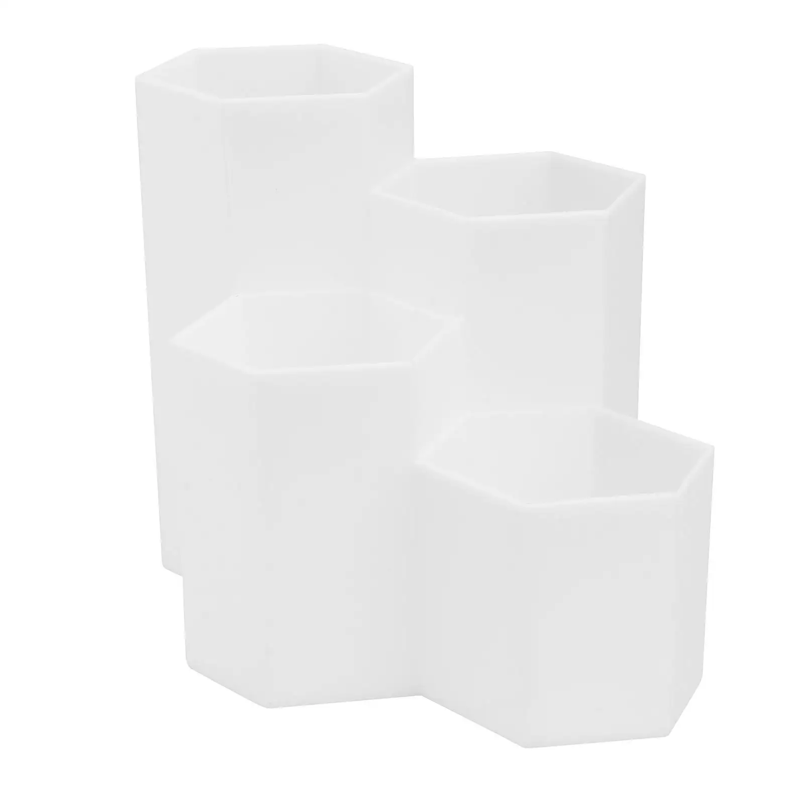 

Hexagonal Pen Holder Stationery Desk Organizer Desktop Bracket Cute Makeup Storage Plastic Pp for Drawer Office Supply