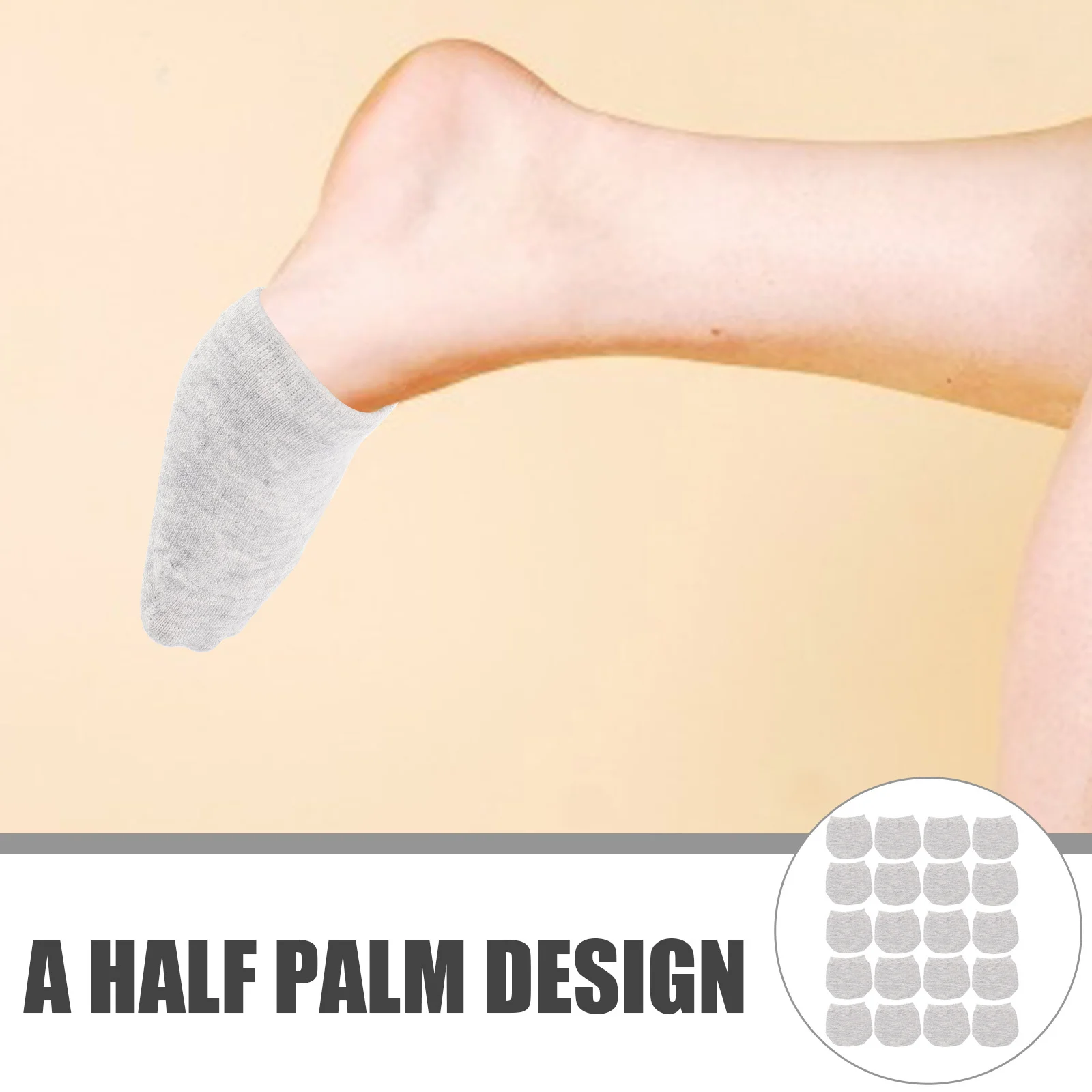 

10 Pairs Liner Half Palm Socks Women's Cotton Toe Insole Invisible for High Heels