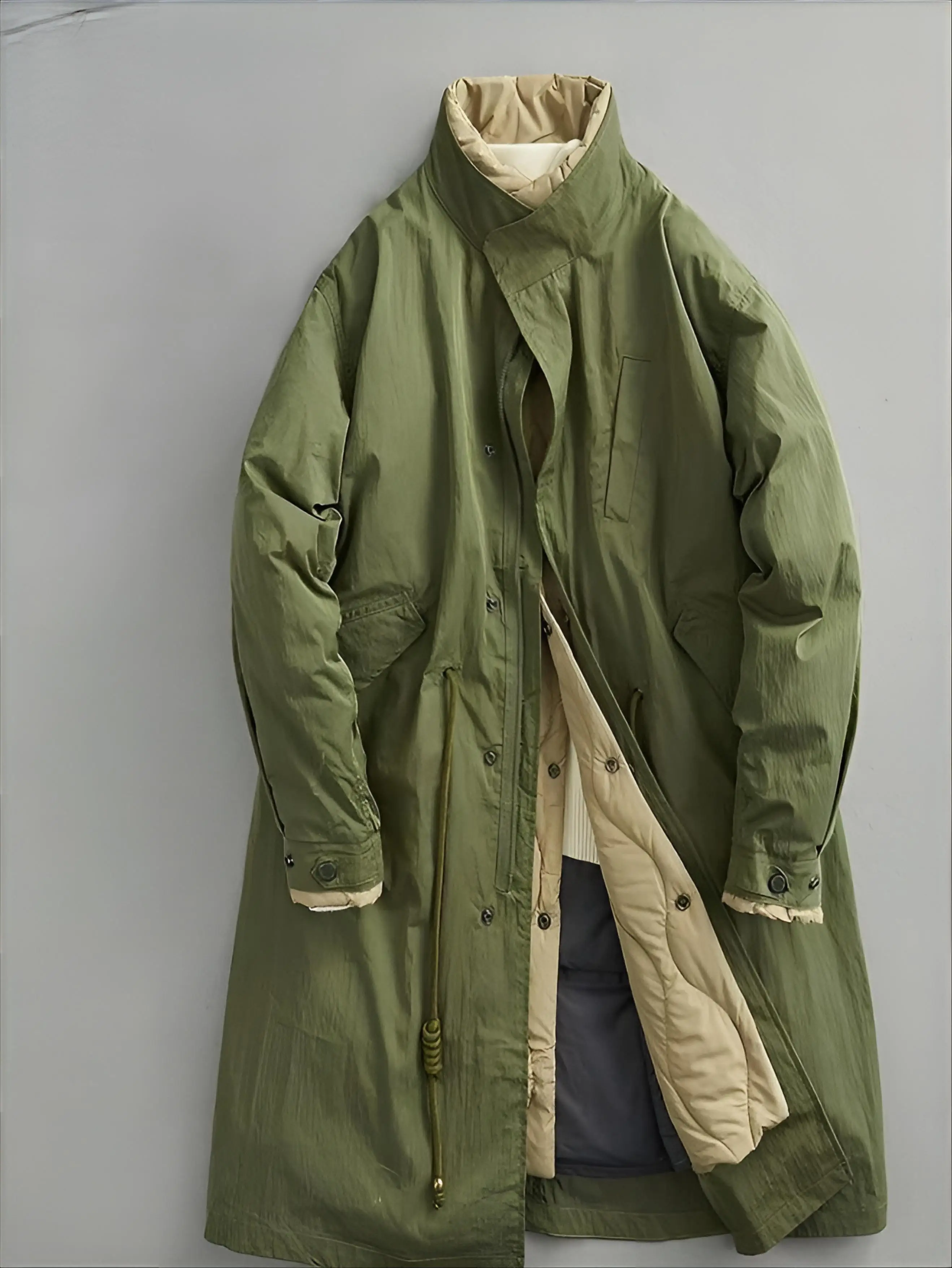 معطف شتوي رجالي طويل متوسط الط - مراجعة Trench Coat Formal وسعره
